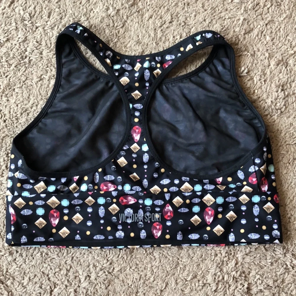 Victoria’s Secret Sport Gemstone Black Red Blue Yellow Sports Bra